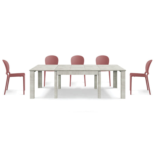 Tavolo allungabile da pranzo 130x90 fino a 250 cm Olmo Gesso modello BRIO MADE IN ITALY design moderno ideale per cucina, soggiorno e sala da pranzo