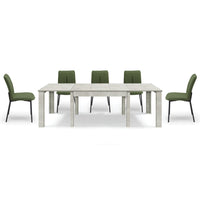 Tavolo allungabile da pranzo 130x90 fino a 250 cm Olmo Gesso modello BRIO MADE IN ITALY design moderno ideale per cucina, soggiorno e sala da pranzo