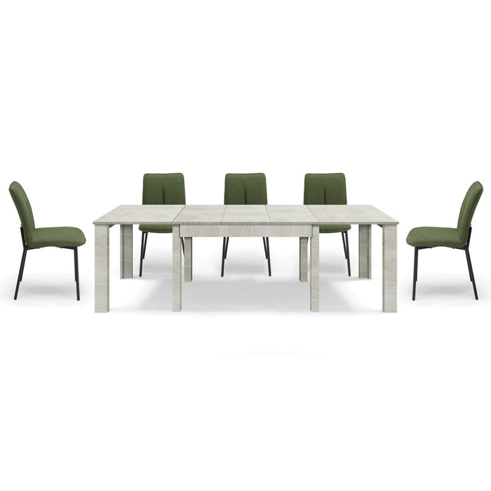 Tavolo allungabile da pranzo 130x90 fino a 250 cm Olmo Gesso modello BRIO MADE IN ITALY design moderno ideale per cucina, soggiorno e sala da pranzo