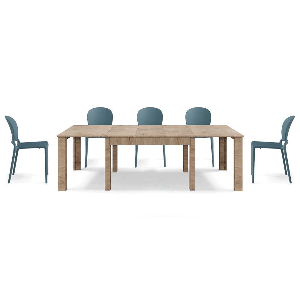 Tavolo allungabile da pranzo 130x90 fino a 250 cm Rovere Derbymodello BRIO MADE IN ITALY design moderno ideale per cucina, soggiorno e sala da pranzo