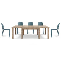 Tavolo allungabile da pranzo 130x90 fino a 250 cm Rovere Derbymodello BRIO MADE IN ITALY design moderno ideale per cucina, soggiorno e sala da pranzo