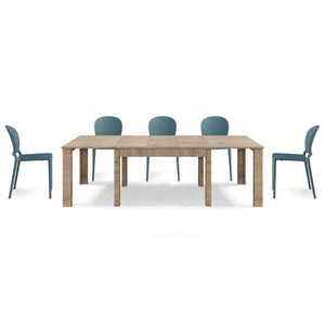 Tavolo allungabile da pranzo 130x90 fino a 250 cm Rovere Derbymodello BRIO MADE IN ITALY design moderno ideale per cucina, soggiorno e sala da pranzo