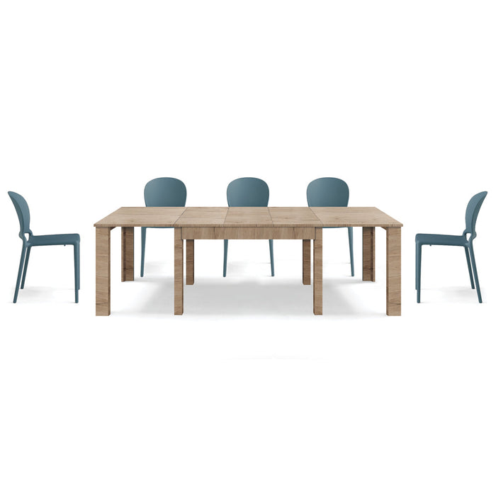 Tavolo allungabile da pranzo 130x90 fino a 250 cm Rovere Derbymodello BRIO MADE IN ITALY design moderno ideale per cucina, soggiorno e sala da pranzo