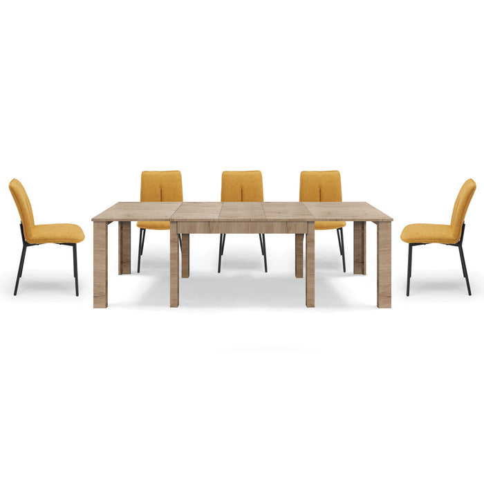 Tavolo allungabile da pranzo 130x90 fino a 250 cm Rovere Derbymodello BRIO MADE IN ITALY design moderno ideale per cucina, soggiorno e sala da pranzo