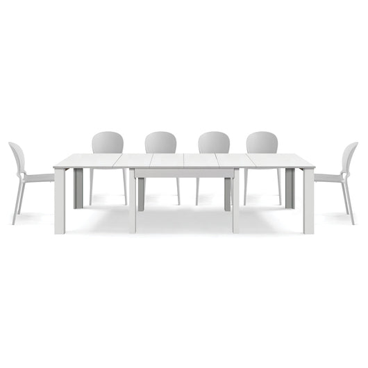 Tavolo allungabile da pranzo 160x90 fino a 320 cm Bianco modello BRIO MADE IN ITALY design moderno ideale per cucina, soggiorno e sala da pranzo