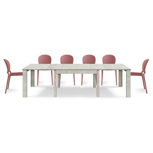 Tavolo allungabile da pranzo 160x90 fino a 320 cm Olmo Gesso modello BRIO MADE IN ITALY design moderno ideale per cucina, soggiorno e sala da pranzo