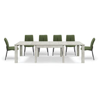 Tavolo allungabile da pranzo 160x90 fino a 320 cm Olmo Gesso modello BRIO MADE IN ITALY design moderno ideale per cucina, soggiorno e sala da pranzo