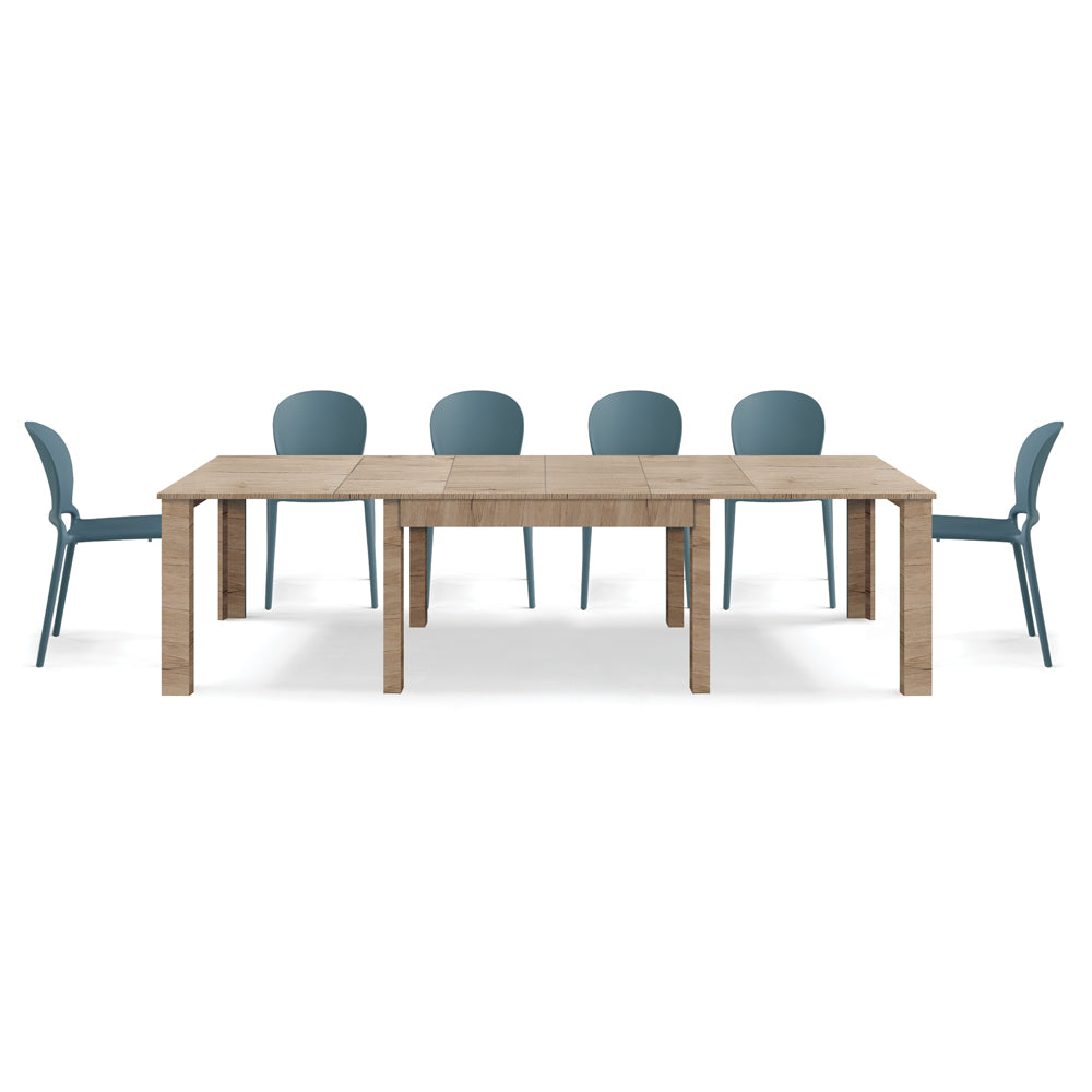 Tavolo allungabile da pranzo 160x90 fino a 320 cm Rovere Derby modello BRIO MADE IN ITALY design moderno ideale per cucina, soggiorno e sala da pranzo