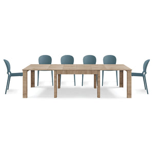 Tavolo allungabile da pranzo 160x90 fino a 320 cm Rovere Derby modello BRIO MADE IN ITALY design moderno ideale per cucina, soggiorno e sala da pranzo