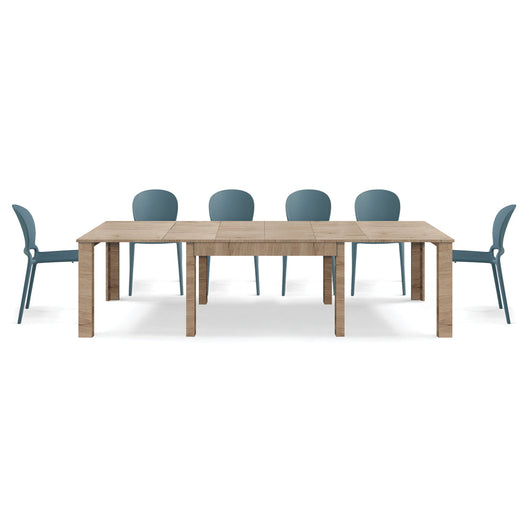 Tavolo allungabile da pranzo 160x90 fino a 320 cm Rovere Derby modello BRIO MADE IN ITALY design moderno ideale per cucina, soggiorno e sala da pranzo
