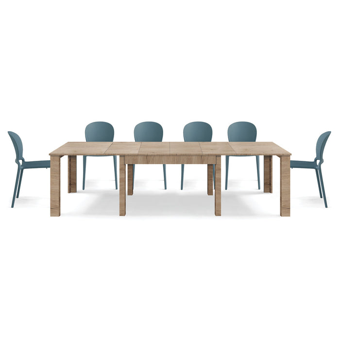 Tavolo allungabile da pranzo 160x90 fino a 320 cm Rovere Derby modello BRIO MADE IN ITALY design moderno ideale per cucina, soggiorno e sala da pranzo