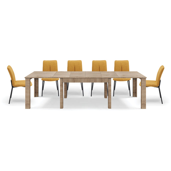 Tavolo allungabile da pranzo 160x90 fino a 320 cm Rovere Derby modello BRIO MADE IN ITALY design moderno ideale per cucina, soggiorno e sala da pranzo