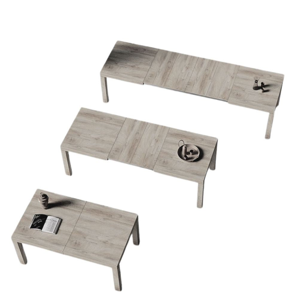 Tavolo Imab Piana T08 in olmo moro con 4 allunghe 160x90x74.6 cm.