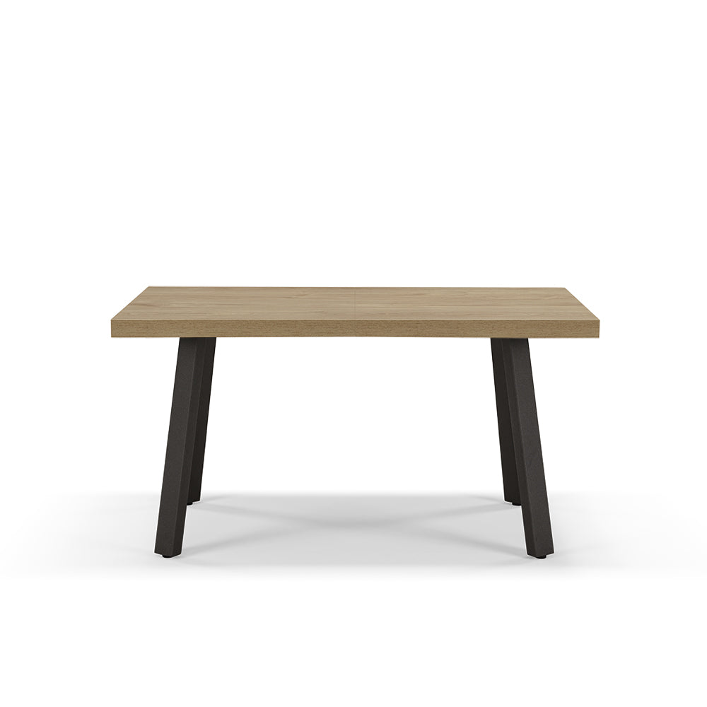 Tavolo allungabile da pranzo145x85 modello MIRO’ fino a 195 CM per sala da pranzo, cucina e soggiorno, design moderno con top in melaminico, colore Noce