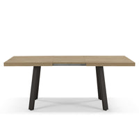 Tavolo allungabile da pranzo145x85 modello MIRO’ fino a 195 CM per sala da pranzo, cucina e soggiorno, design moderno con top in melaminico, colore Noce