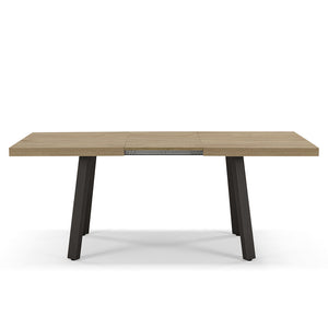 Tavolo allungabile da pranzo145x85 modello MIRO’ fino a 195 CM per sala da pranzo, cucina e soggiorno, design moderno con top in melaminico, colore Noce