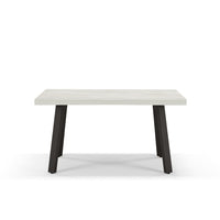 Tavolo allungabile da pranzo145x85 modello MIRO’ fino a 195 CM per sala da pranzo, cucina e soggiorno, design moderno con top in melaminico, colore Quercia Bianco