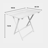 Tavolo pieghevole in legno 60×90cm uso interno ed esterno, salvaspazio Tomaino