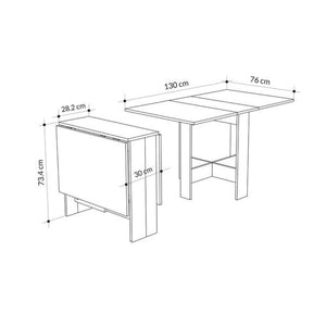 Tavolo pieghevole salvaspazio Artemio colore cemento