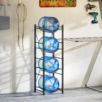 Supporto per Taniche d'Acqua a 4 Livelli, 34x34x105 cm, Nero