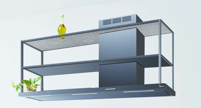 CAPPA ELEA PARETE cm120x60 camino Destro -Inox - 800 m3/h