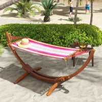 Amaca da Giardino con Supporto, Max 120kg, Legno, 320x118x120 cm
