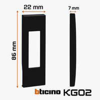 Bticino living now cover per prese e interruttori moderni *** colore nero, confezione 1