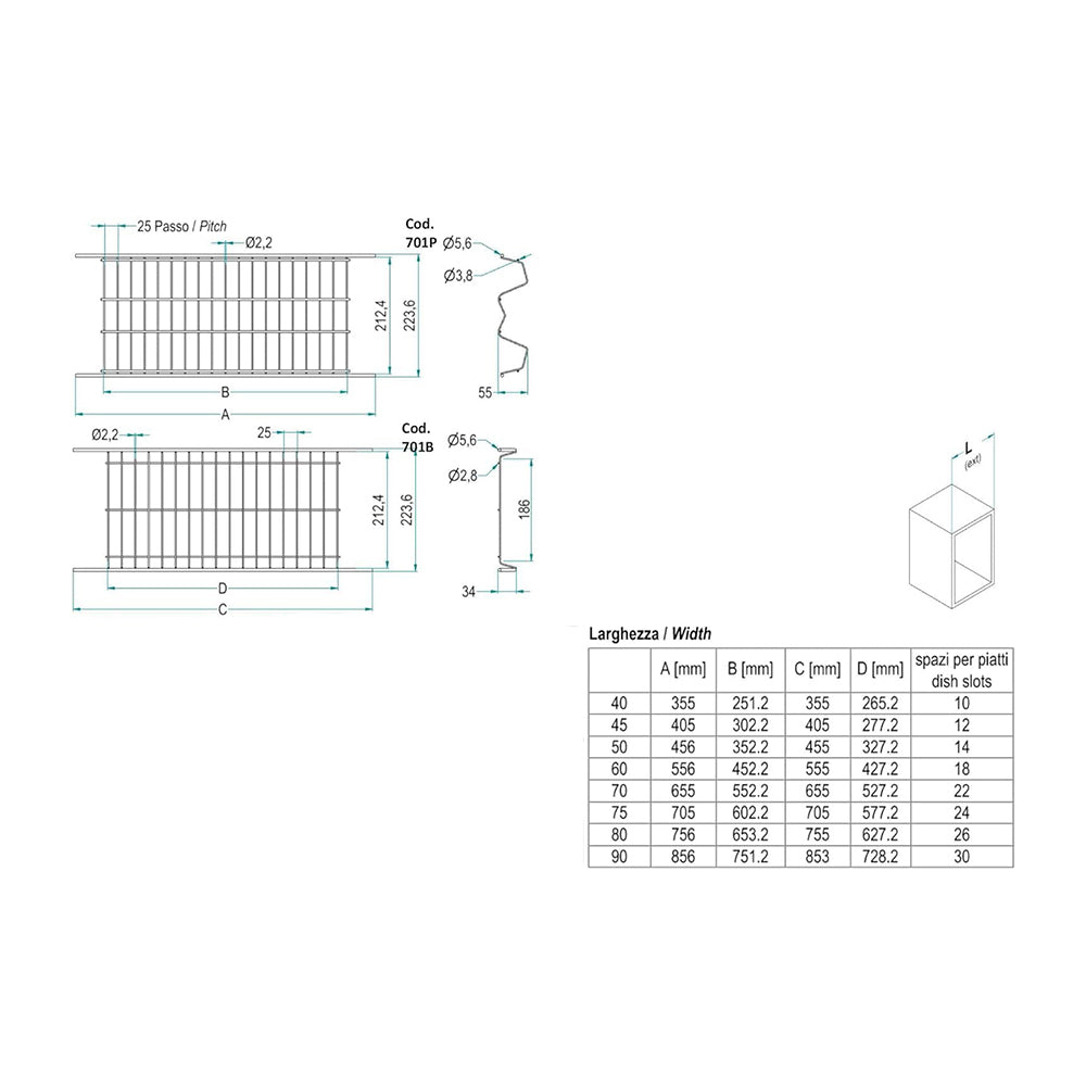 Scolapiatti Colapiatti In Metallo Verniciato Grigio Compelto Di Staffe Di Montaggio Telaio E Vaschetta In Acciaio Inox Per Pensili Da 80Cm Lunghezza 76Cm