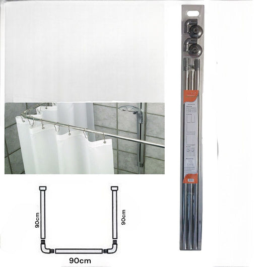 Telaio Bastone sostegno per tenda tende doccia docce 90x90x90 cm acciaio