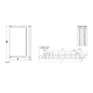Scolapiatti Colapiatti In Acciaio Inox Compelto Di Staffe Di Montaggio Telaio E Vaschetta In Acciaio Inox Per Pensili Da 90Cm Lunghezza 86Cm