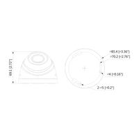 Telecamera Analogica Dome 1080P 2MP Ottica Fissa 2.8mm IP67 DC12V HDCVI Smart IR Carcassa Plastica DAHUA HAC-HDW1200RP