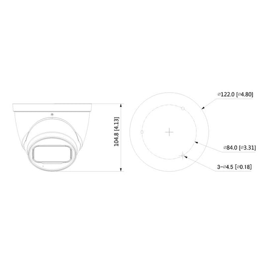 Telecamera Analogica Dome 4K 8MP Ottica Varifocale 2.7-13.5mm Motorizzata IP67 12V IR Eyeball DAHUA DH-HAC-HDW1801T-Z