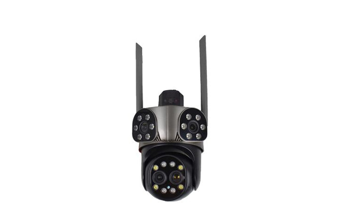 Telecamera Speed Dome IP Ptz 8 mpx 4 Obbiettivi Analisi Intelligente Zoom 10x IP66