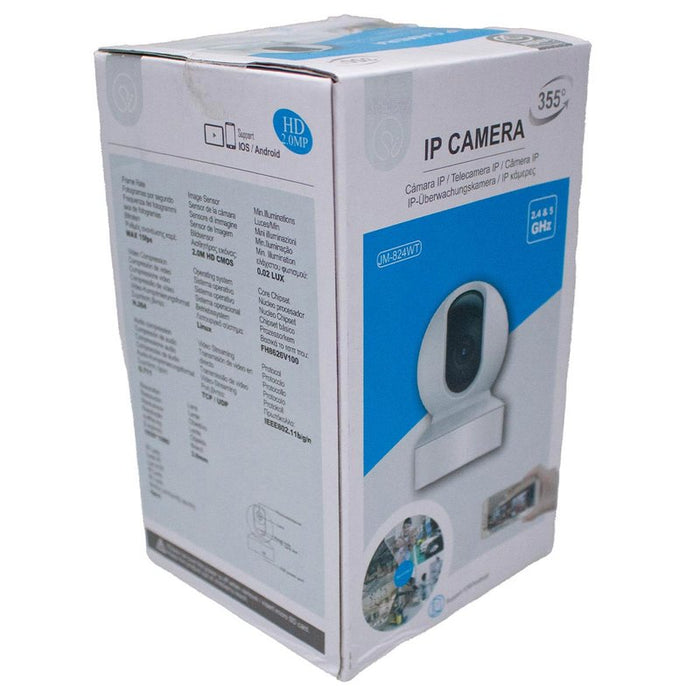 Telecamera di Sicurezza Wi-Fi 2MP Supporta 2.4 e 5Ghz Videocamera di Sorveglianza Regolabile 355 Sensore di Movimento Integrato Modello 7235