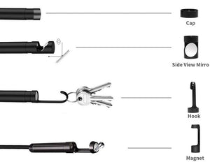 Telecamera endoscopica con monitor lcd 6 Led sonda 5M foto video SD 90358