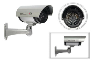 Telecamera finta Bullet CCTV con led lampeggiante videosorveglianza