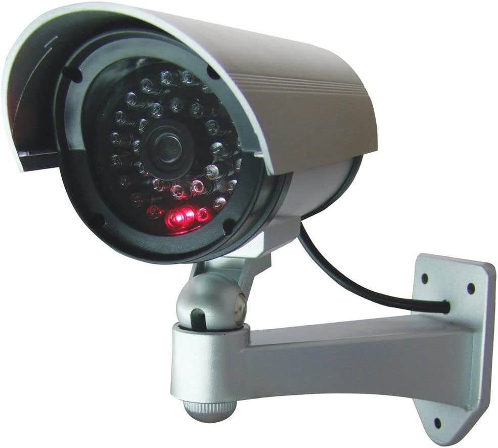 Telecamera finta Bullet CCTV con led lampeggiante videosorveglianza