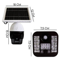 Telecamera finta Pannello Solare Con Sensore di movimento 60w 30 led Esterna