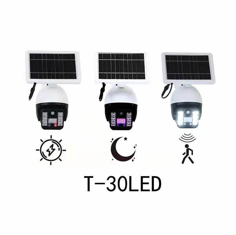 Telecamera finta Pannello Solare Con Sensore di movimento 60w 30 led Esterna