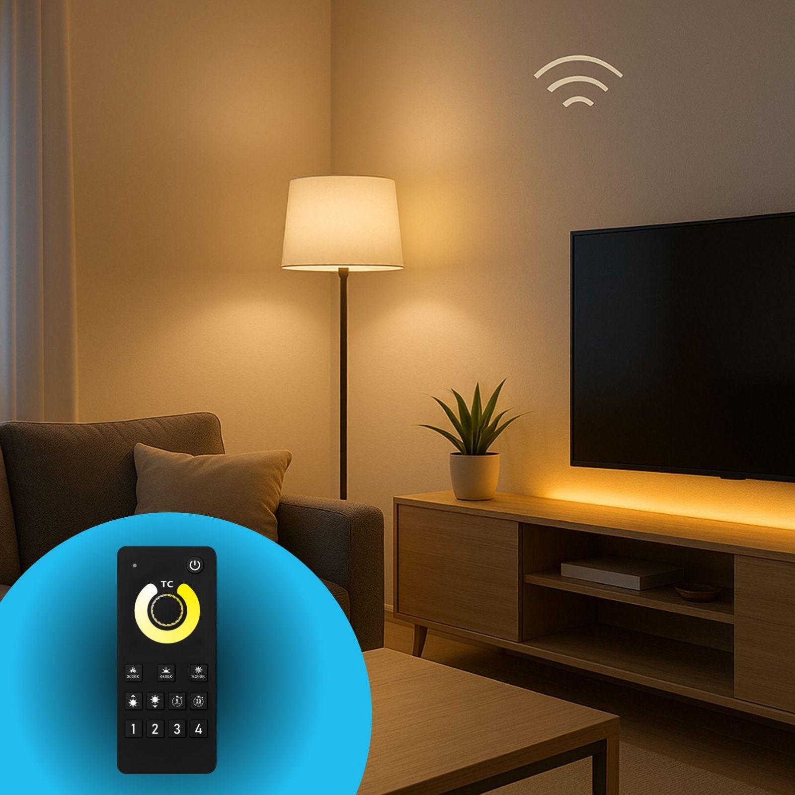 Telecomando RF 2.4G Per Centralina Controller CCT RF 2.4G   3V Con Pile AAA (Escluso)  2 Canali CCT CLC102W Nero