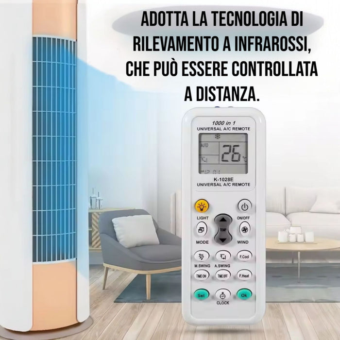 Telecomando Universale Condizionatori 1000 in 1 LCD Compatibile Programmabile