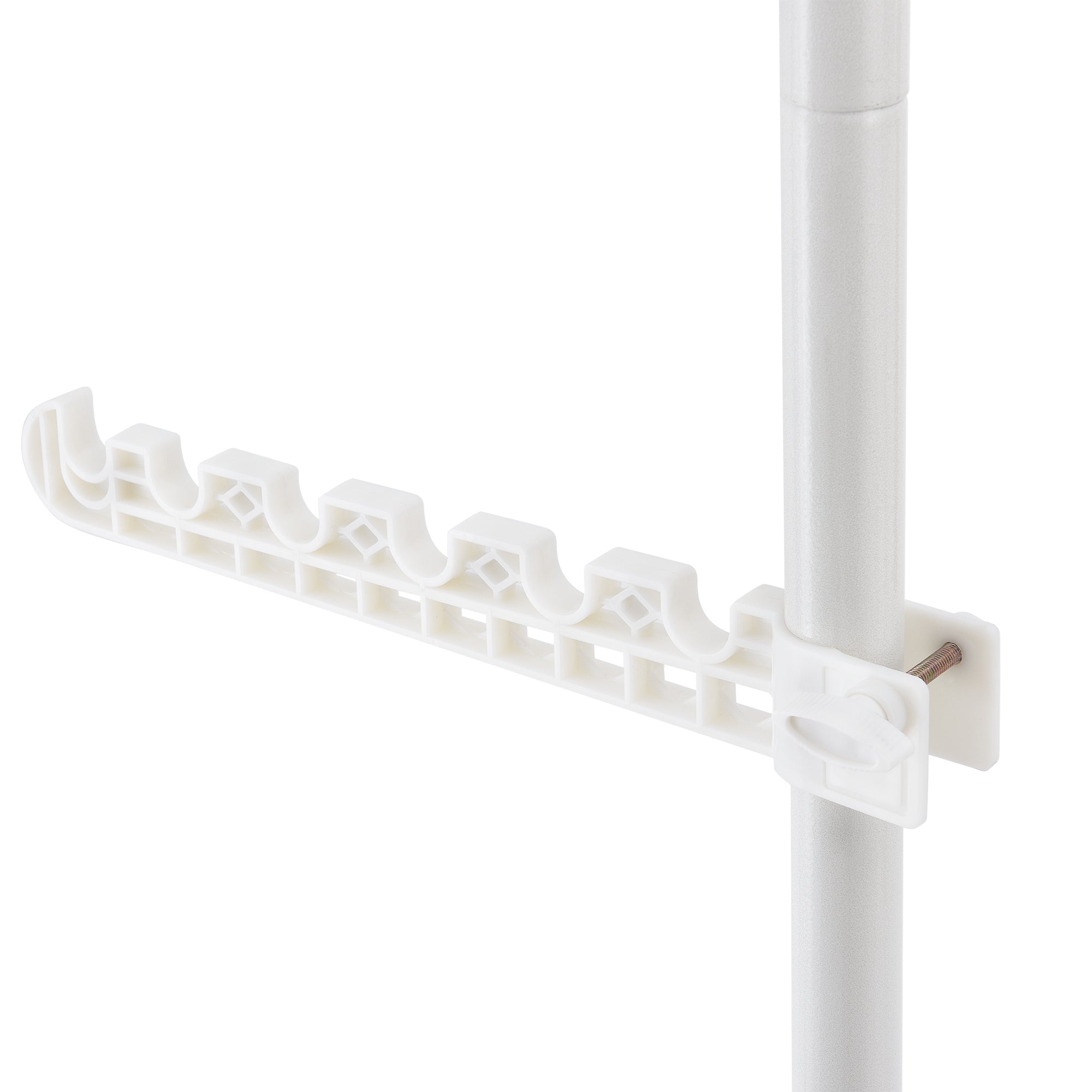 Appendiabiti Telescopico con 3 Bracci Porta Abiti - Metallo Bianco [en.casa]