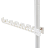 Appendiabiti Telescopico con 3 Bracci Porta Abiti - Metallo Bianco [en.casa]