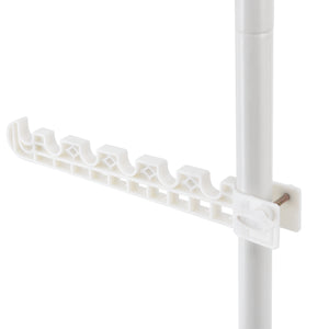 Appendiabiti Telescopico con 3 Bracci Porta Abiti - Metallo Bianco [en.casa]