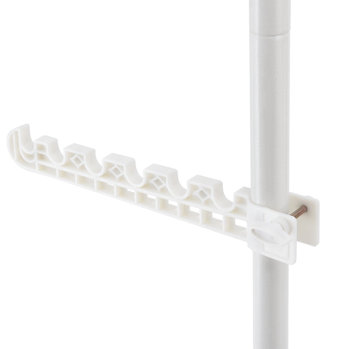 Appendiabiti Telescopico con 3 Bracci Porta Abiti - Metallo Bianco [en.casa]