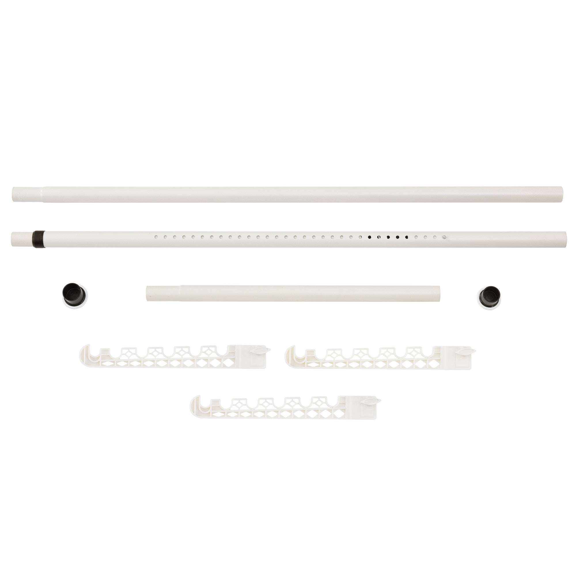 Appendiabiti Telescopico con 3 Bracci Porta Abiti - Metallo Bianco [en.casa]