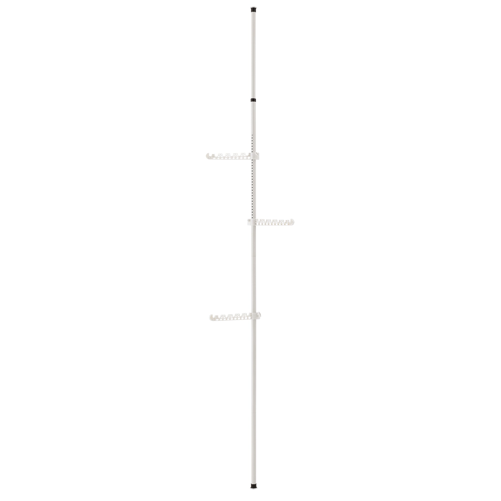 Appendiabiti Telescopico con 3 Bracci Porta Abiti - Metallo Bianco [en.casa]