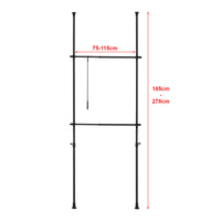 Vano armadio telescopico 75 -115 cm acciaio laccato nero 03_0008159