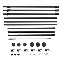 Appendiabiti Telescopico Kemi con 3 Barre Sistema Regolabile in Altezza e in Larghezza - Nero [en.casa]