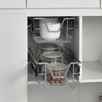 Set di 2 Cassetti Telescopici Estraibili a Rete con Guide in Acciaio 27x44x14 cm [en.casa]